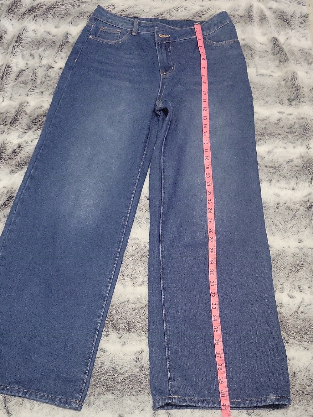 Cider Wide-Leg Jeans in Medium Blue New Size M - Picture 10 of 14
